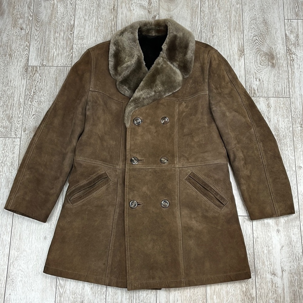 Men Sherling vegan overcoat